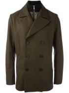 Theory Double Breasted Coat, Men's, Size: Xl, Brown, Nylon/polyamide/polyester/virgin Wool