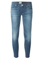 Hudson Cropped Skinny Jeans, Women's, Size: 25, Blue, Cotton/polyester/spandex/elastane