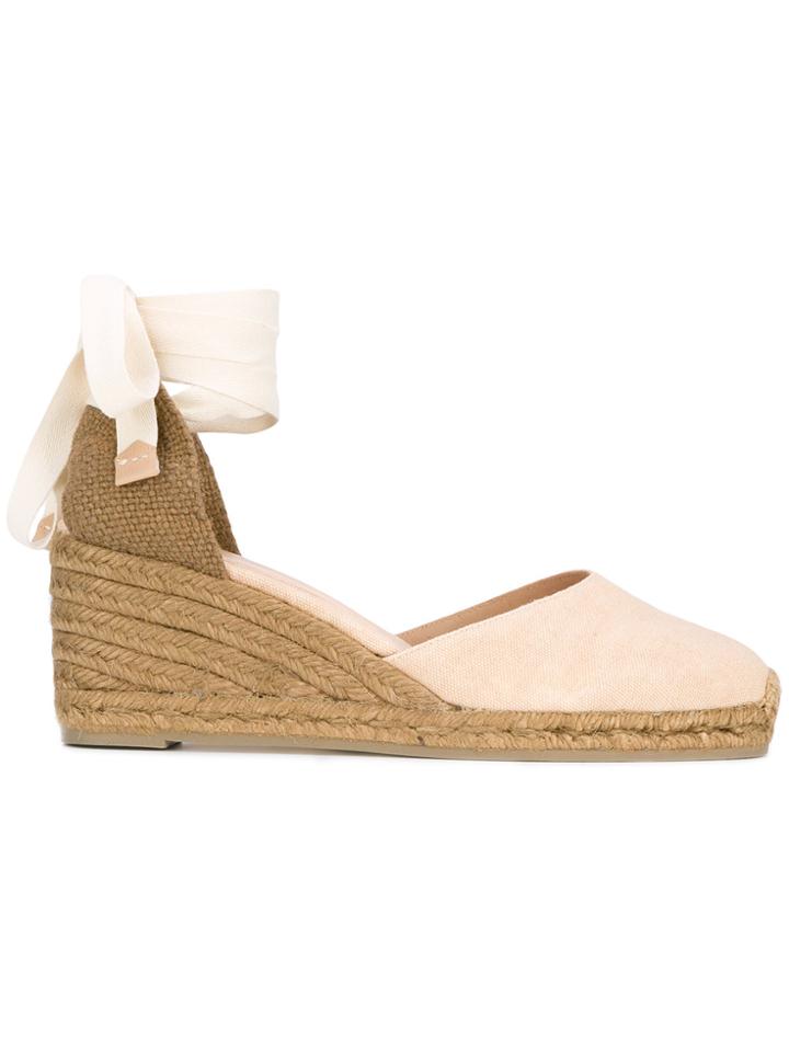 Castañer Espadrille Wedge Sandals - Nude & Neutrals