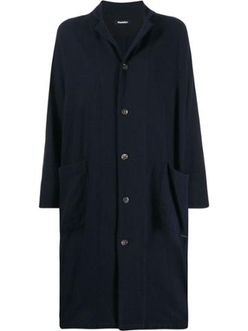 Plantation Fitted Single-breasted Coat - Blue