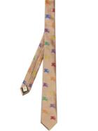 Burberry Slim Cut Ekd Silk Tie - Neutrals