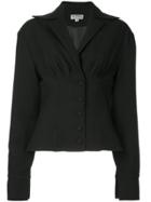 Matériel Pleated Fitted Blazer - Black
