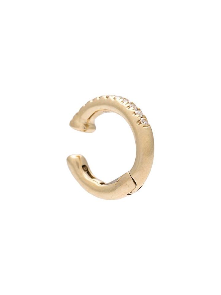 Ef Collection Single Diamond Cartilage Ear Cuff, Metallic