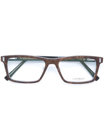 Gold And Wood 'orion' Glasses