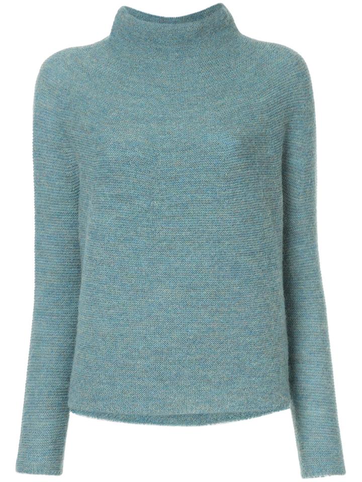 Christian Wijnants Funnel Neck Knitted Jumper - Blue