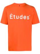 Études Logo Print T-shirt - Orange