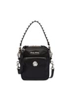 Miu Miu Crystal Embellished Bandoleer Bag - Black