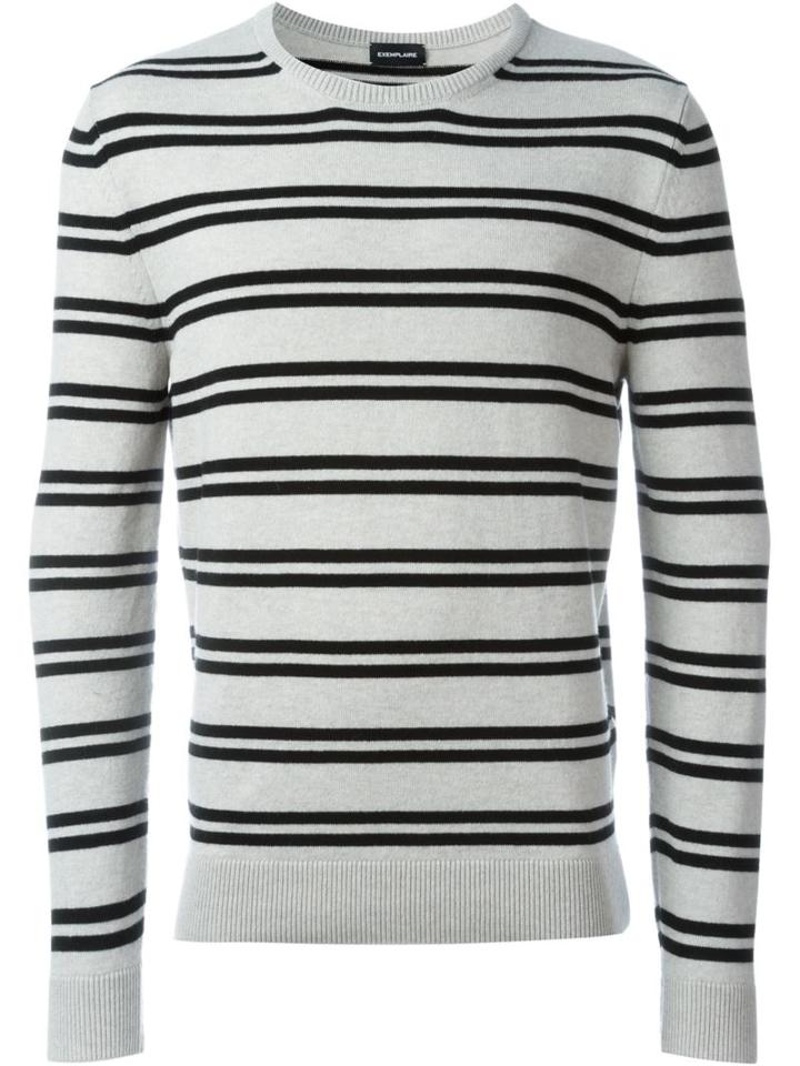 Exemplaire Double Striped Crew Neck Jumper