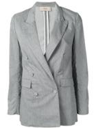 Maison Flaneur Double Breasted Blazer - Grey