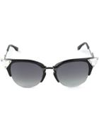 Fendi Eyewear Embellished Cat-eye Sunglasses - Black