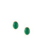 Wouters & Hendrix Malachite Stud Earrings, Women's, Green