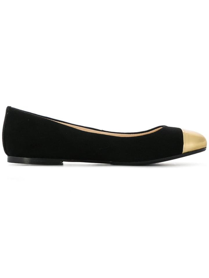 Anna Baiguera Annina Metallic Toe Ballerinas - Black