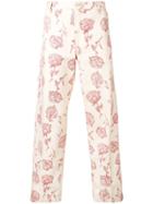 Aries Rose Print Trousers - Neutrals