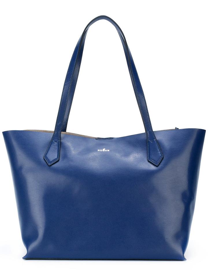 Hogan - Slouched Tote Bag - Women - Leather - One Size, Blue, Leather