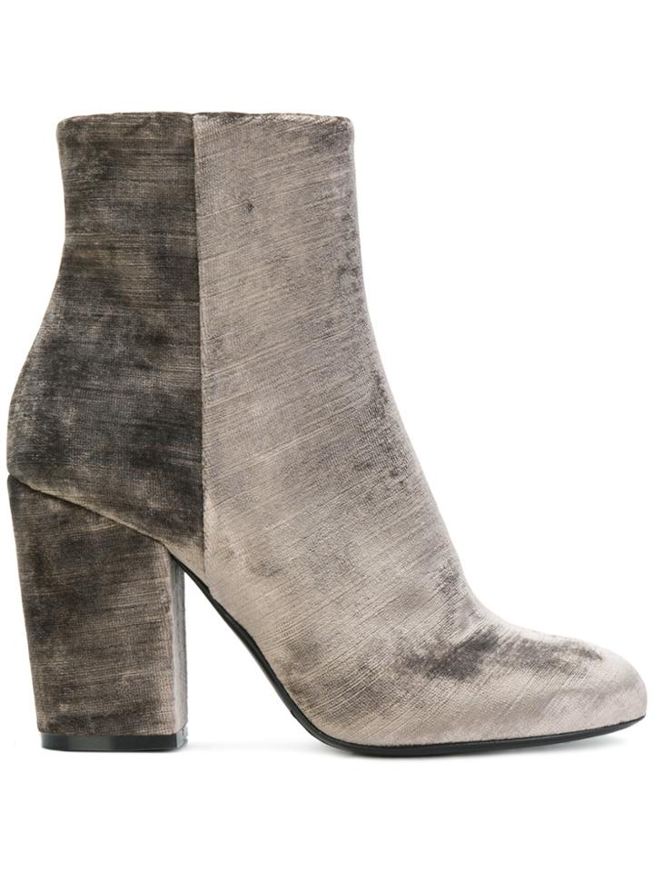 Strategia Side Zip Boots - Grey
