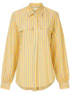 Matin Striped Pocket Shirt - Yellow & Orange