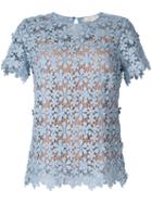 Michael Michael Kors Floral Lace T-shirt - Blue