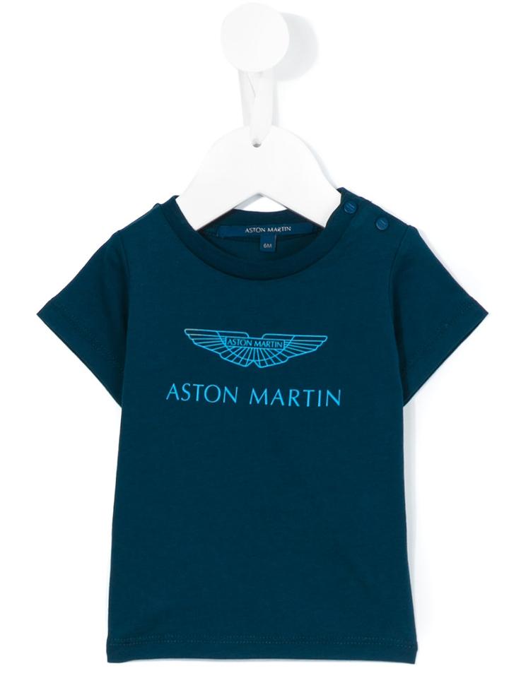 Aston Martin Kids - Logo Print T-shirt - Kids - Cotton - 6 Mth, Blue