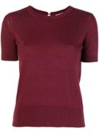 Twin-set Short-sleeve Fitted Sweater - Red