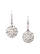 Marchesa 18kt White Gold Floral Diamond Drop Earrings