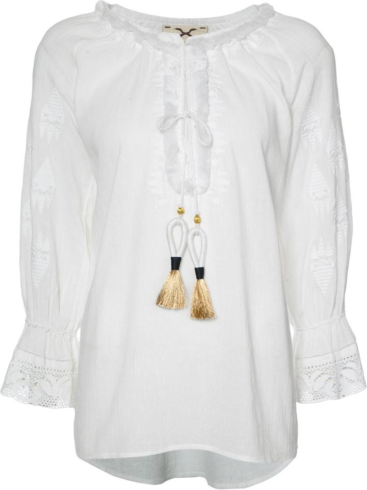 Figue - 'melita' Top - Women - Cotton - S, White, Cotton