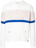 Education From Youngmachines Furry Stripe Hoodie - White
