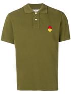Ami Paris Short Sleeved Polo Shirt Smiley Patch - Green