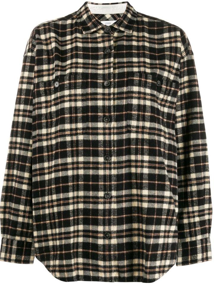 Closed Check Flannel Shirt - Black