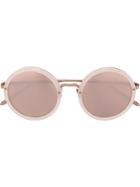 Linda Farrow Round Shaped Sunglasses, Women's, Pink/purple, Acetate/metal