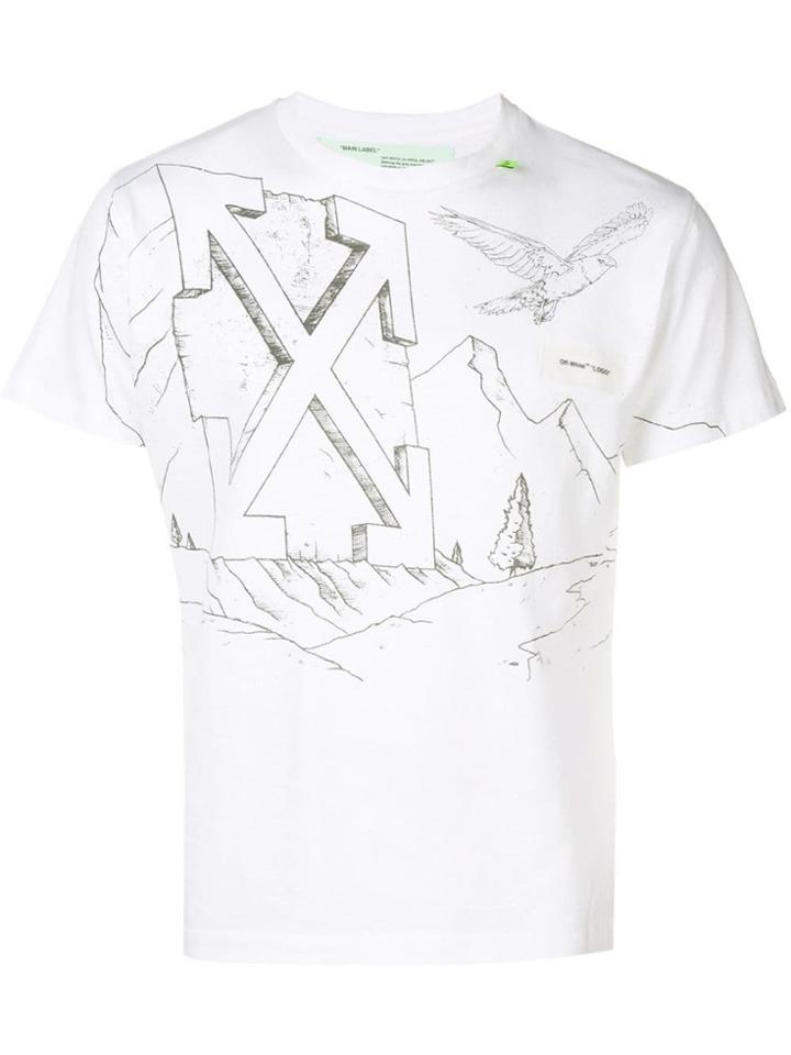Off-white Diagonal Eagle Print T-shirt