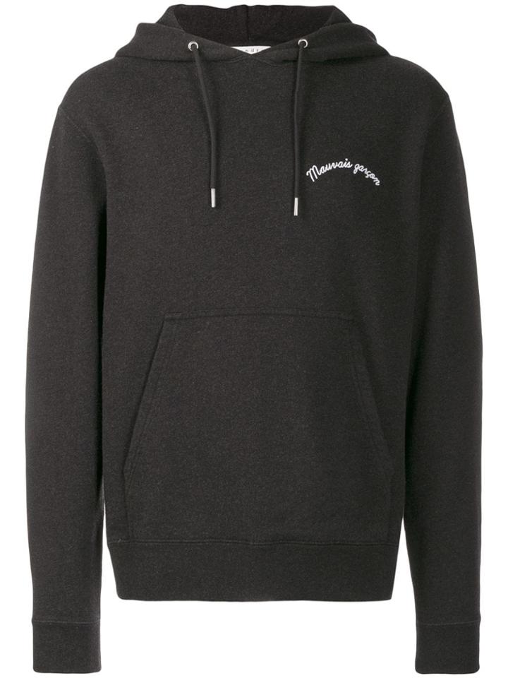 Sandro Paris Mauvais Garçon Hoodie - Grey