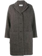 Kiltie Single-breasted Coat - Grey