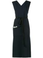 Ellery Embellished Pocket Sleeveless Dress, Women's, Size: 10, Blue, Spandex/elastane/wool