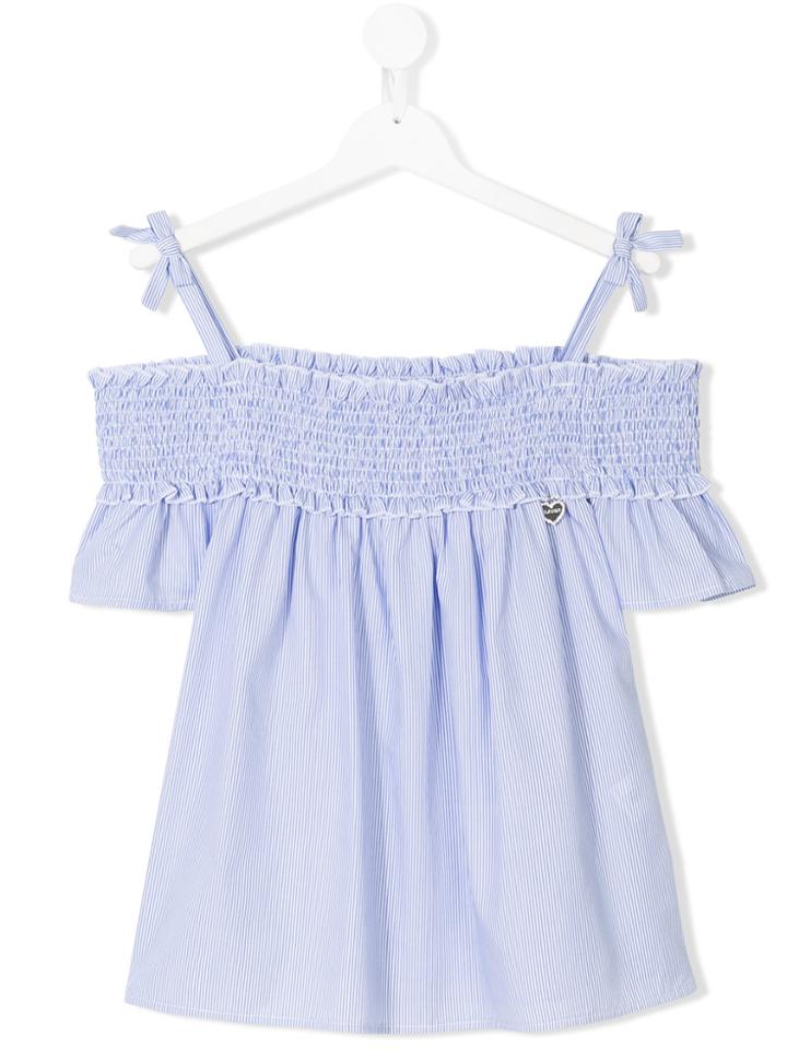 Lapin House Off-the-shoulder Blouse - Blue