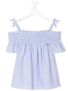 Lapin House Off-the-shoulder Blouse - Blue