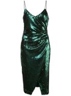 Black Halo Sequin-embellished Midi Dress - Green