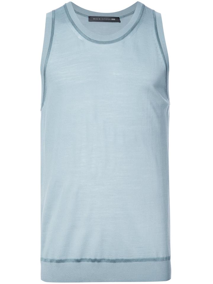 Mackintosh 0002 Contrast Edge Tank Top - Blue