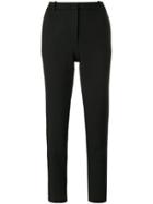 Kiltie Slim-fit Cropped Trousers - Black