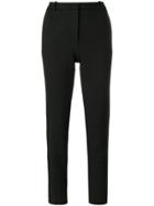 Kiltie Slim-fit Cropped Trousers - Black