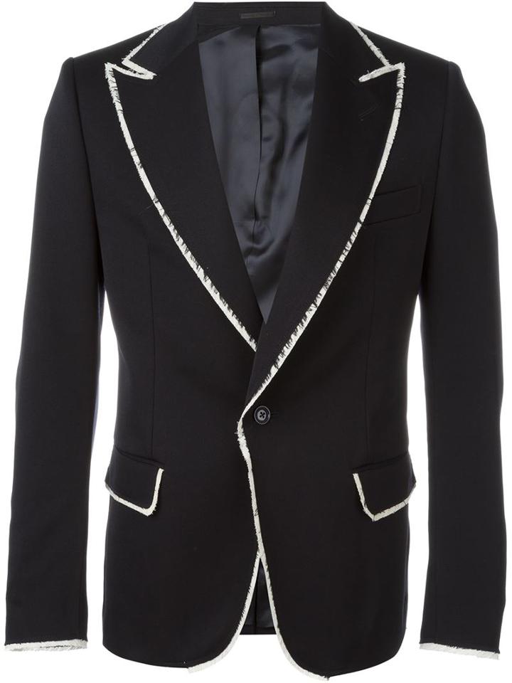 Alexander Mcqueen Frayed Edge Blazer