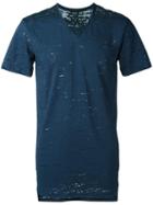 Diesel Sheer Detail V-neck T-shirt, Men's, Size: Small, Blue, Cotton/nylon