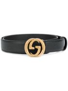 Gucci Belt With Interlocking G Buckle - Black