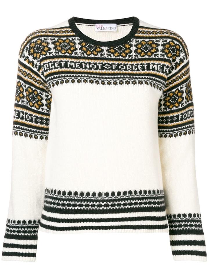 Red Valentino Forget Me Not Jumper - White