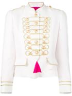 La Condesa - Condesa Beatle Military Jacket - Women - Polyester/spandex/elastane/viscose/wool - 38, White, Polyester/spandex/elastane/viscose/wool