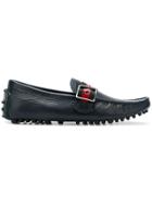 Versace Jeans Logo Strap Loafers - Blue