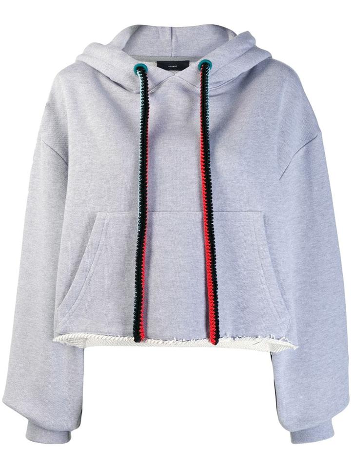 Alanui Embroidered Map Hoodie - Grey