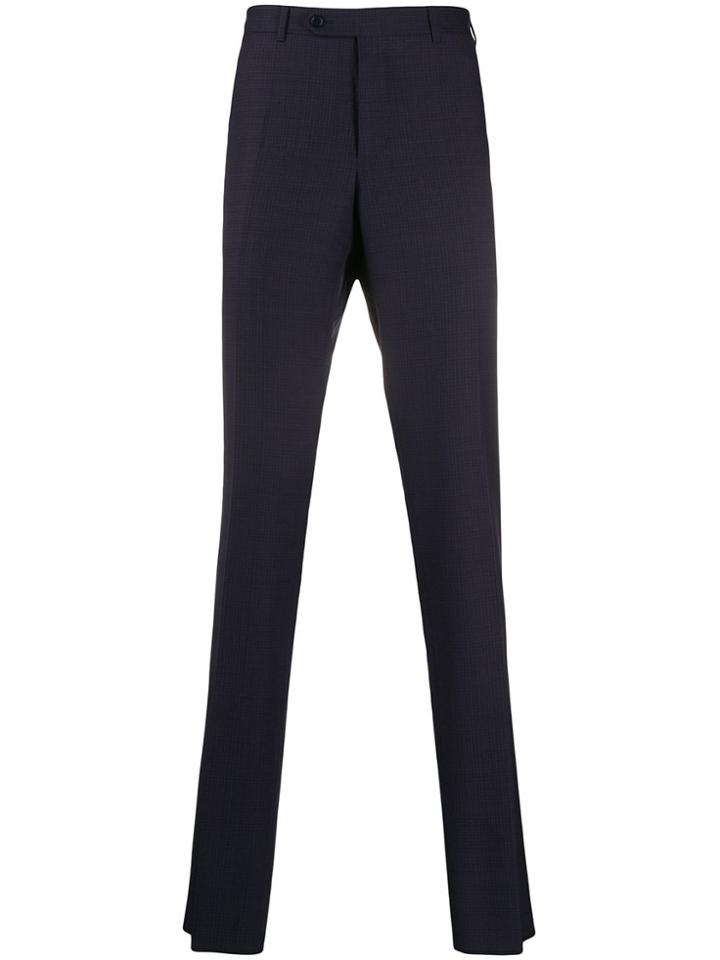 Canali Slim Fit Tailored Trousers - Blue