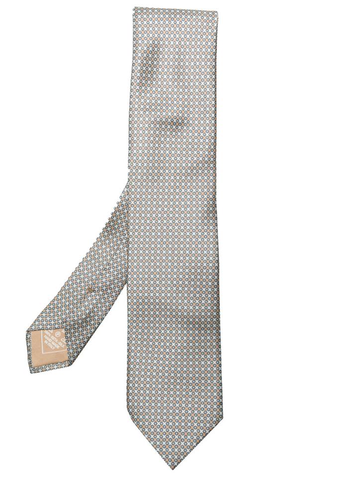 Brioni Patterned Woven Tie - Grey