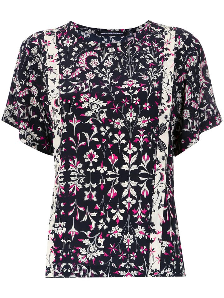 Reinaldo Lourenço Floral Print Blouse - Black