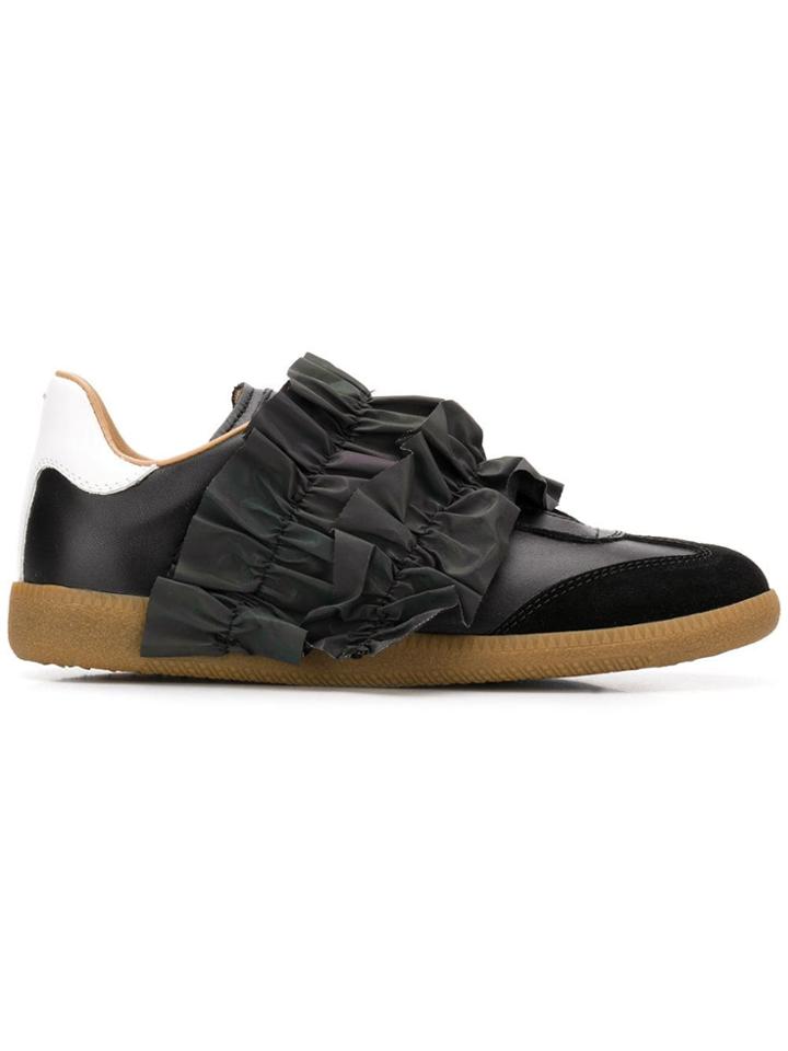 Maison Margiela Ruffled Design Sneakers - Black